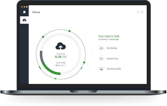 Laptop image cloud backup.